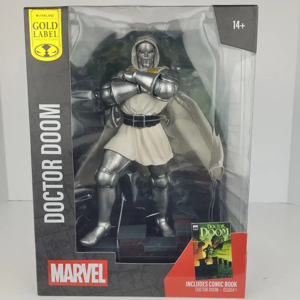 2026 McFarlane Gold Label Collection Doctor Doom With Comic Book Issue #1
